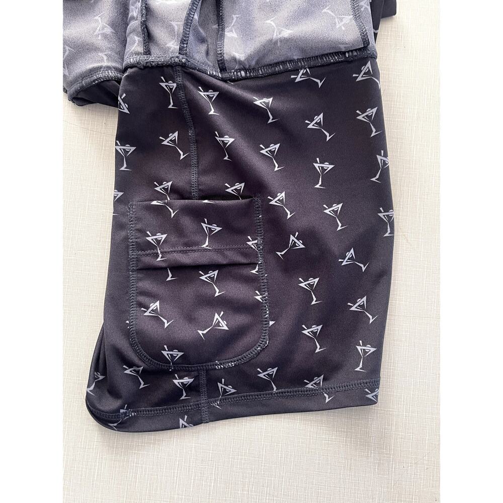 Golftini Sz L Asymetrical Skort Blue Print Stretch Pickleball Tennis Golf Pocket - Picture 9 of 12